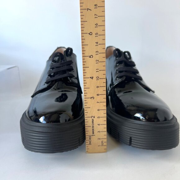 Stuart Weitzman Soho Derby Lug Sole Leather Chunky Heel Loafers Women Size 39 - Picture 9 of 11